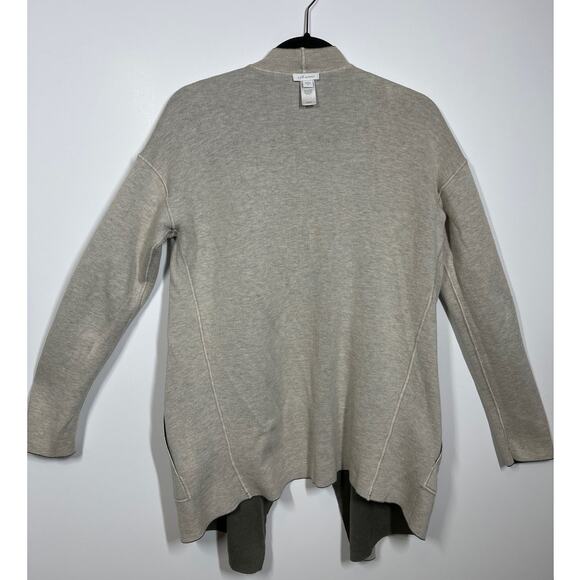 J. Jill Reversible Open Cardigan Sweater Drape Style Size XS Oversized Casual - Picture 9 of 11